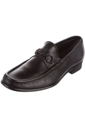 Gucci Vintage Black Horse bit Leather Women’s Loafers